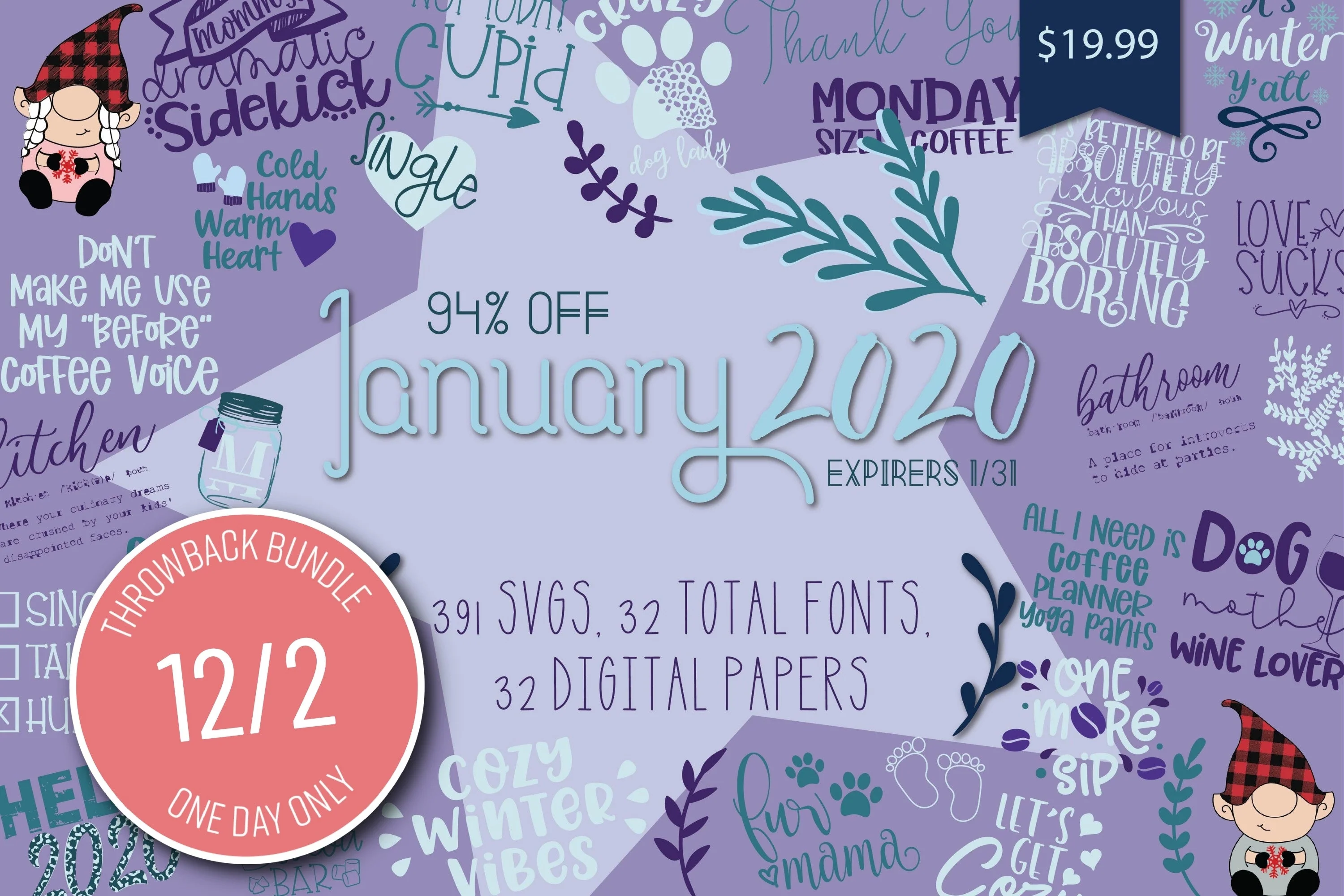 1 Day Only Throwback: January 2020 Bundle