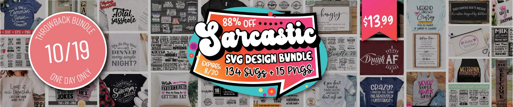 1 Day Only Throwback: Sarcastic SVG Design Bundle - Image 2