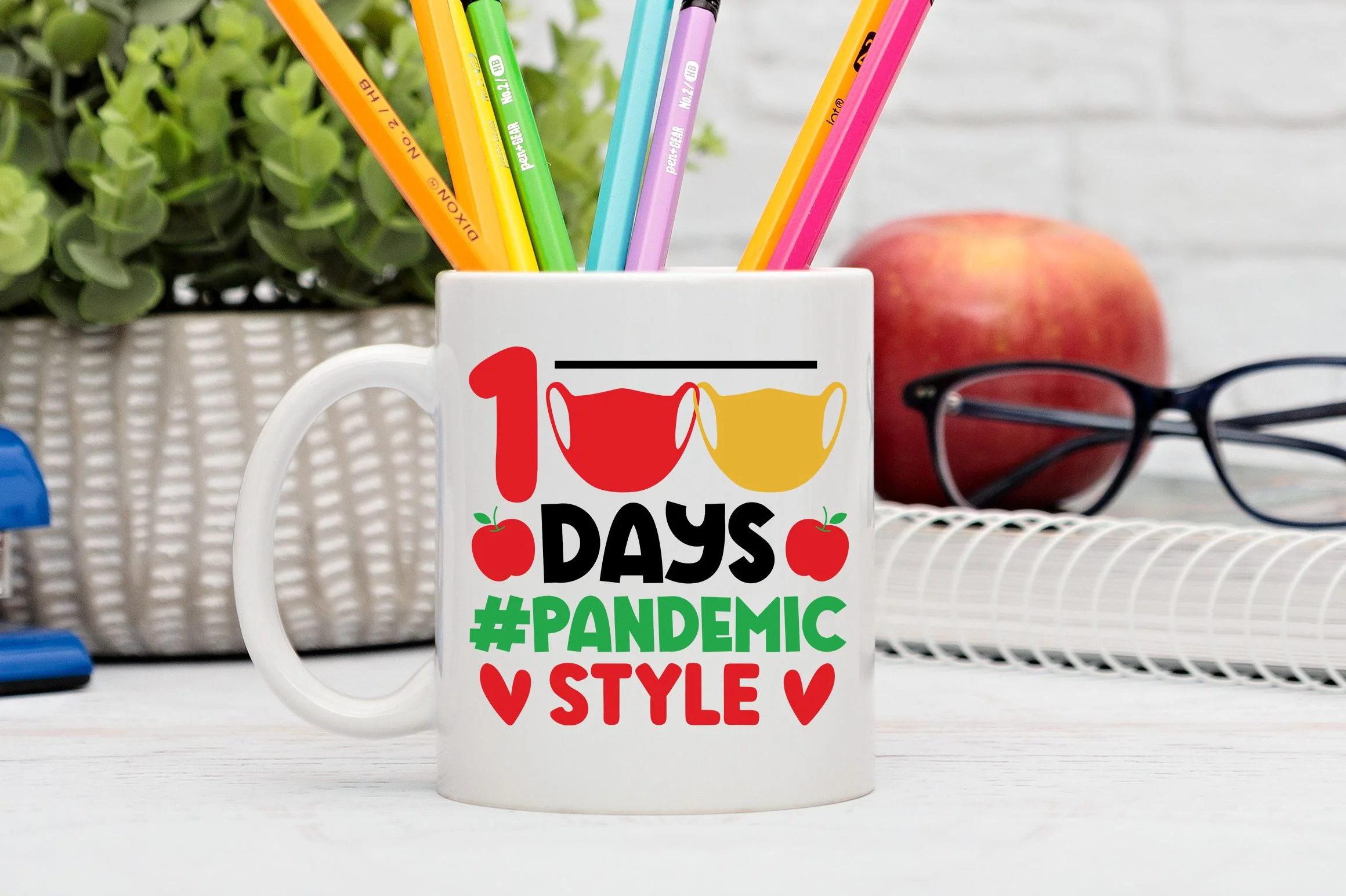 100 days #pandemic style Svg Design - Image 2