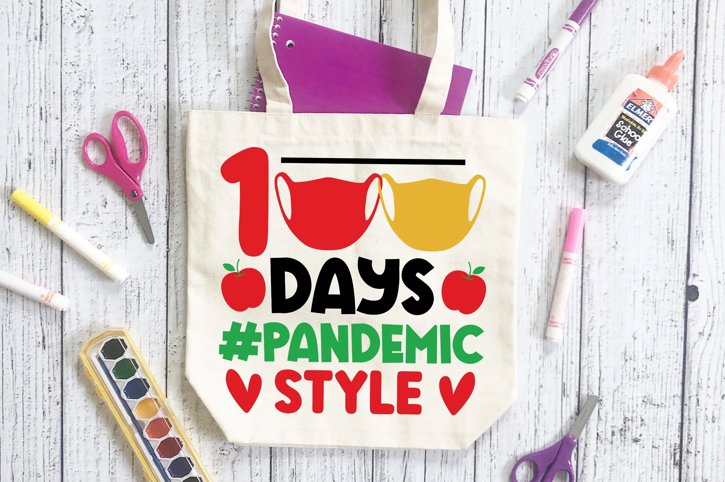 100 days #pandemic style Svg Design - Image 3
