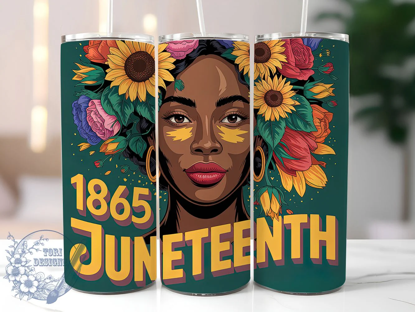 1865 Black Women Empowerment Tumbler, Affirmation Art, 1865 Theme, Empowerment Design, Tumbler Wrap, Sublimation Design, 20oz Tumbler