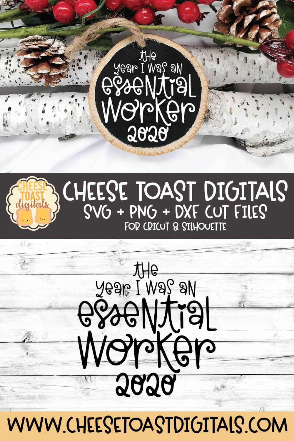 2020 Christmas Ornament SVG | The Year I Was An Essential Worker - Image 2