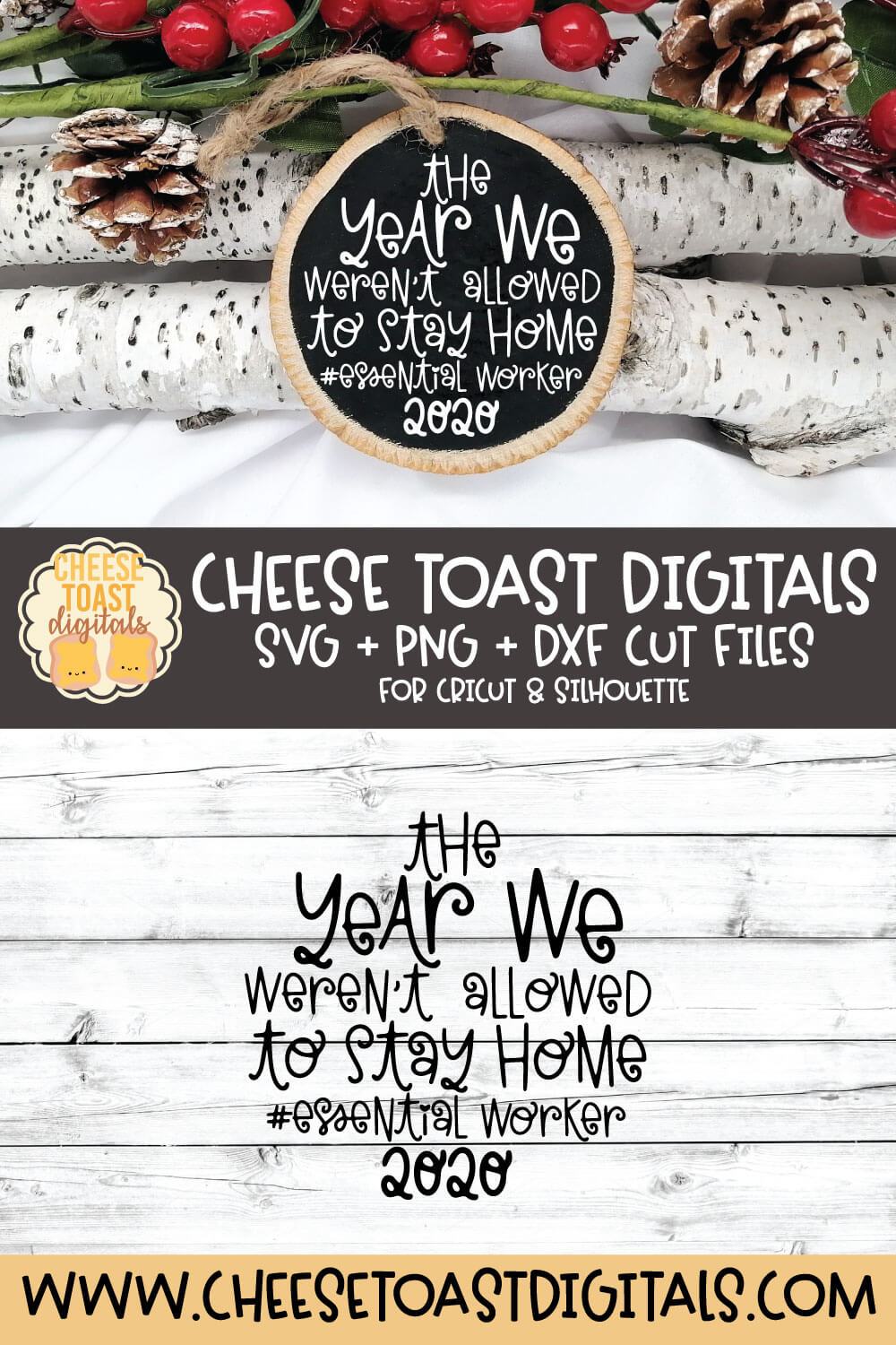 2020 Christmas Ornament SVG | The Year We Weren't Allowed To Stay Home #essential worker - Image 2