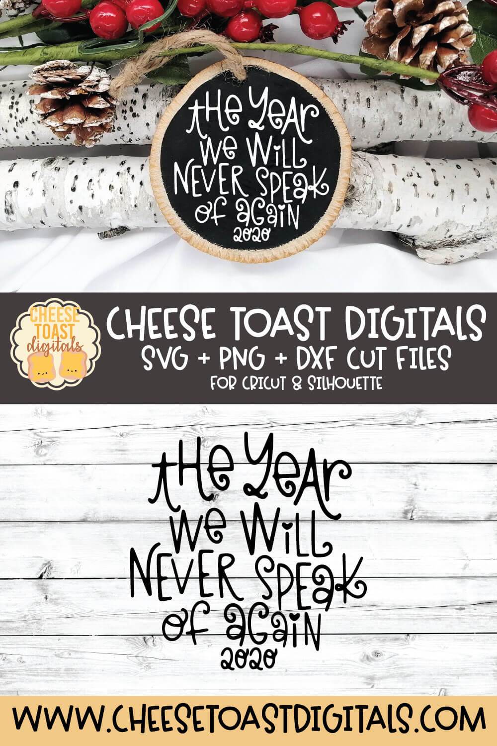 2020 Christmas Ornament SVG | The Year We Will Never Speak of Again - Image 2