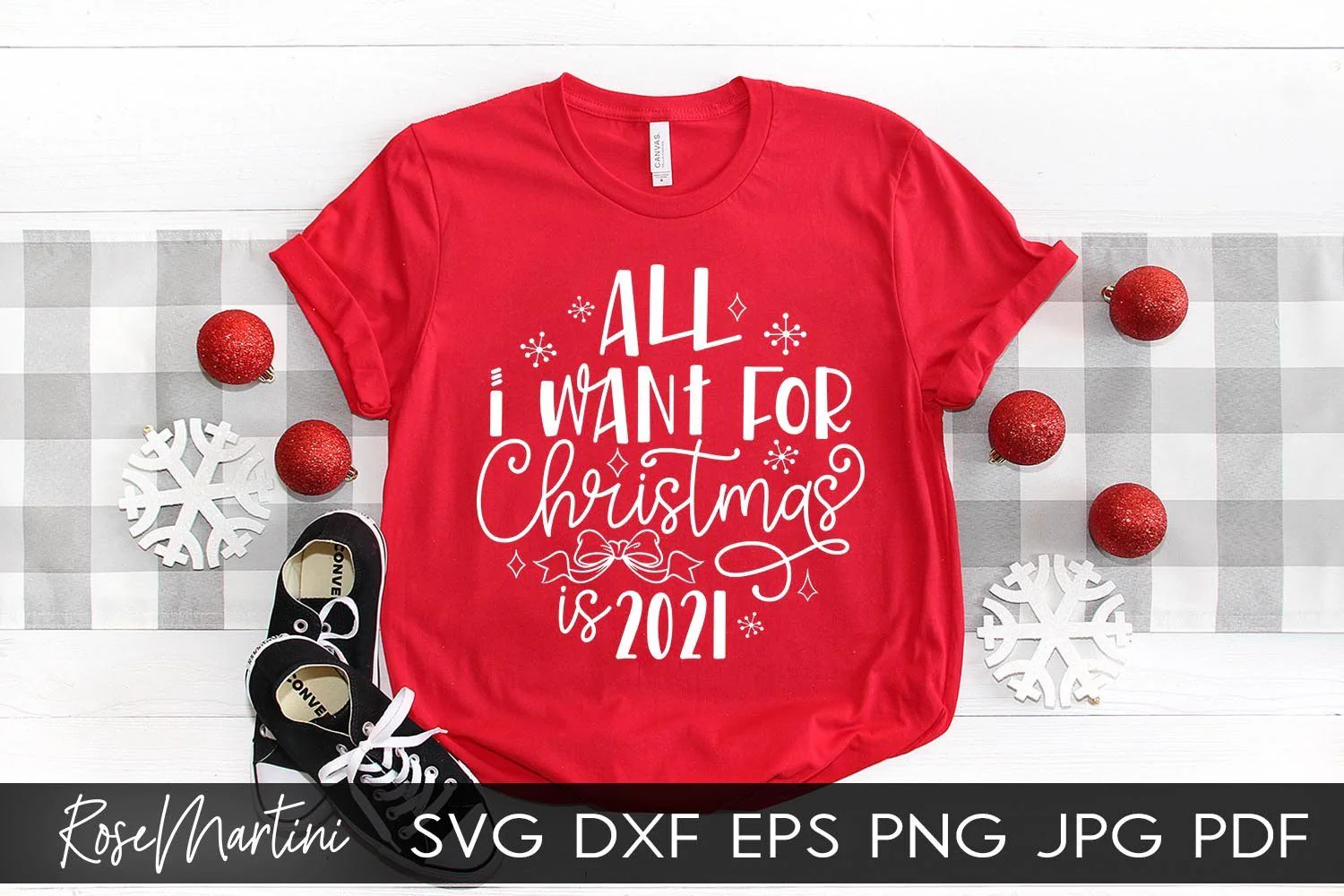 2020 Christmas Ornaments All I Want For Christmas Is 2021 SVG file for cutting machines Cricut Silhouette SVG PNG Christmas Commemorative - Image 5