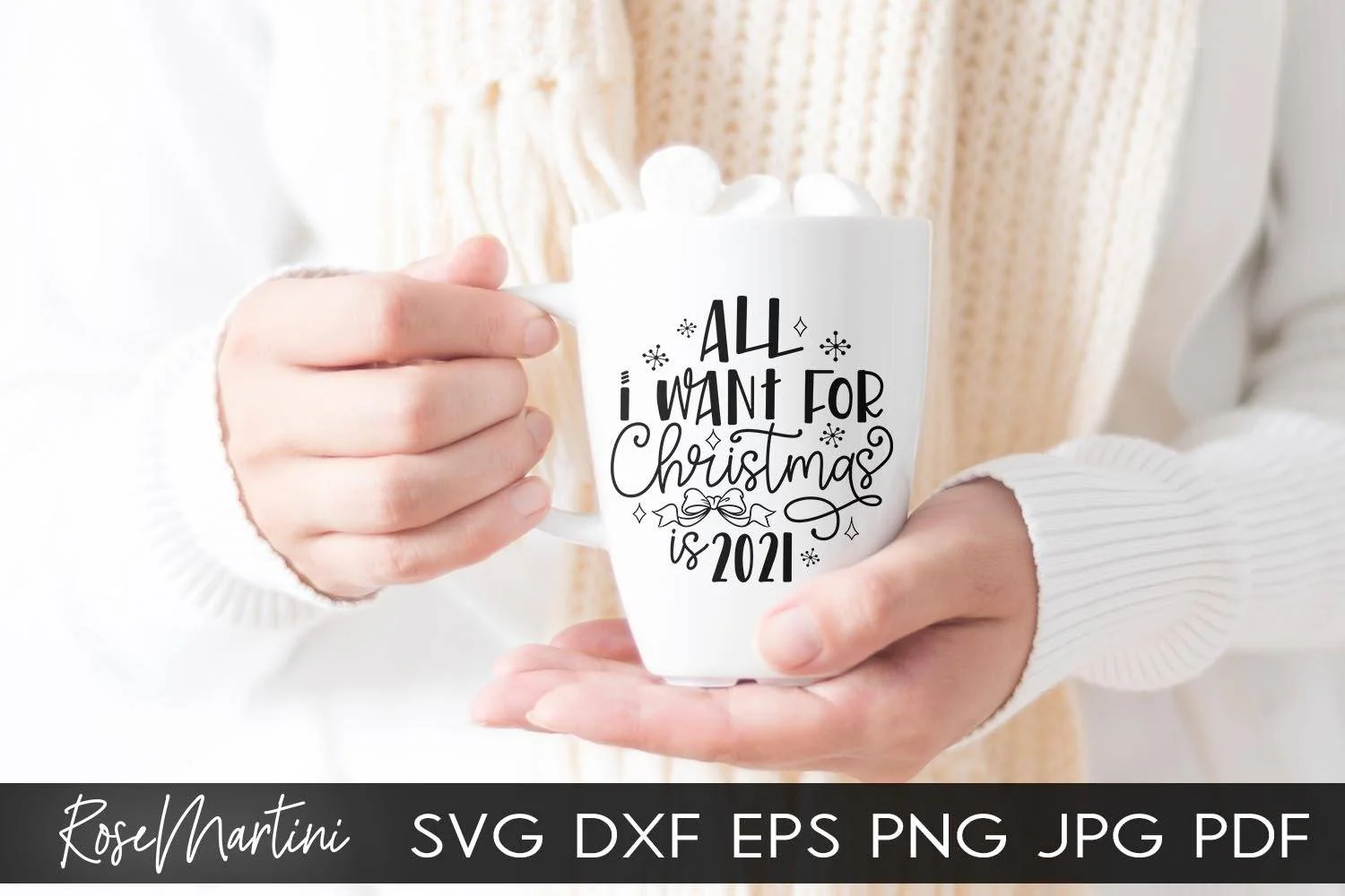2020 Christmas Ornaments All I Want For Christmas Is 2021 SVG file for cutting machines Cricut Silhouette SVG PNG Christmas Commemorative - Image 8