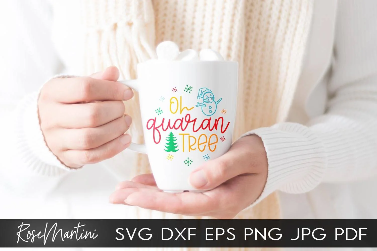 2020 Christmas Ornaments Oh Quaran Tree SVG file for cutting machines Cricut Silhouette SVG PNG Christmas Commemorative - Image 7