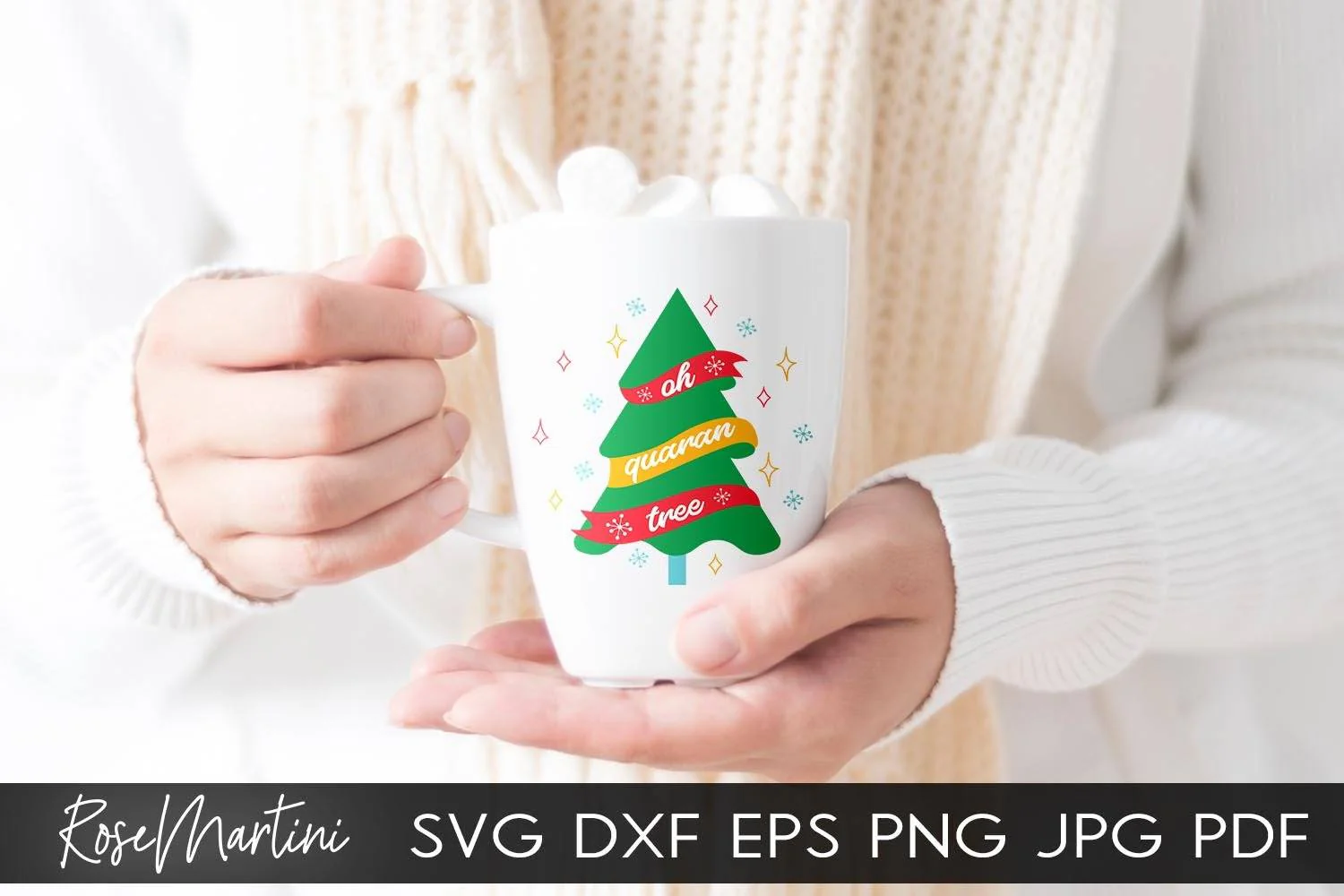 2020 Christmas Ornaments Oh Quaran Tree SVG file for cutting machines Cricut Silhouette SVG PNG Christmas Commemorative - Image 4