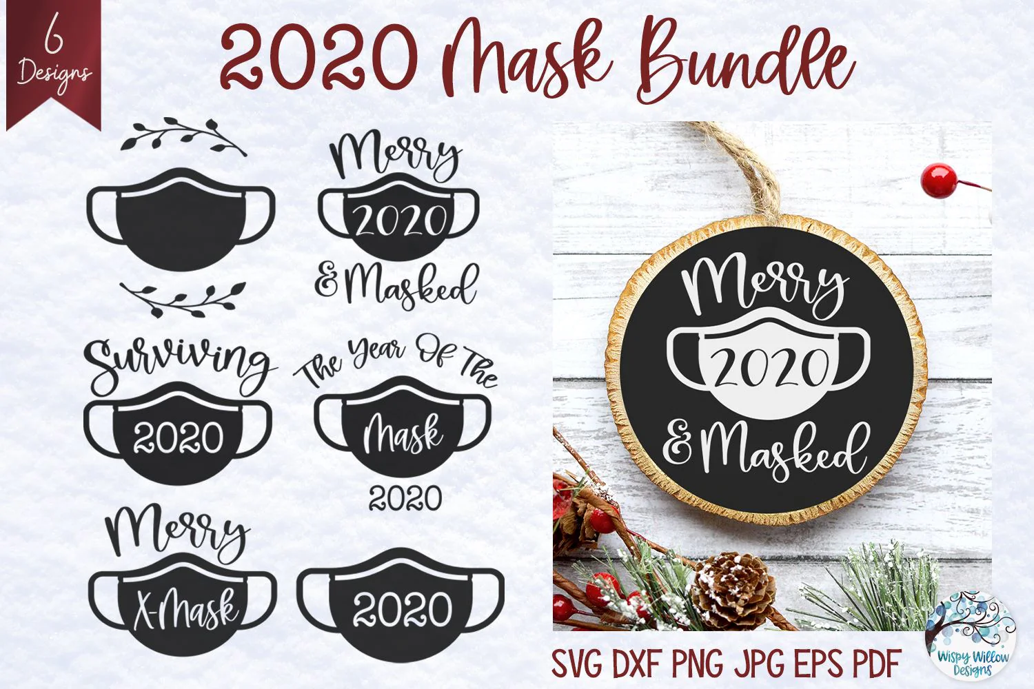 2020 Mask SVG Bundle