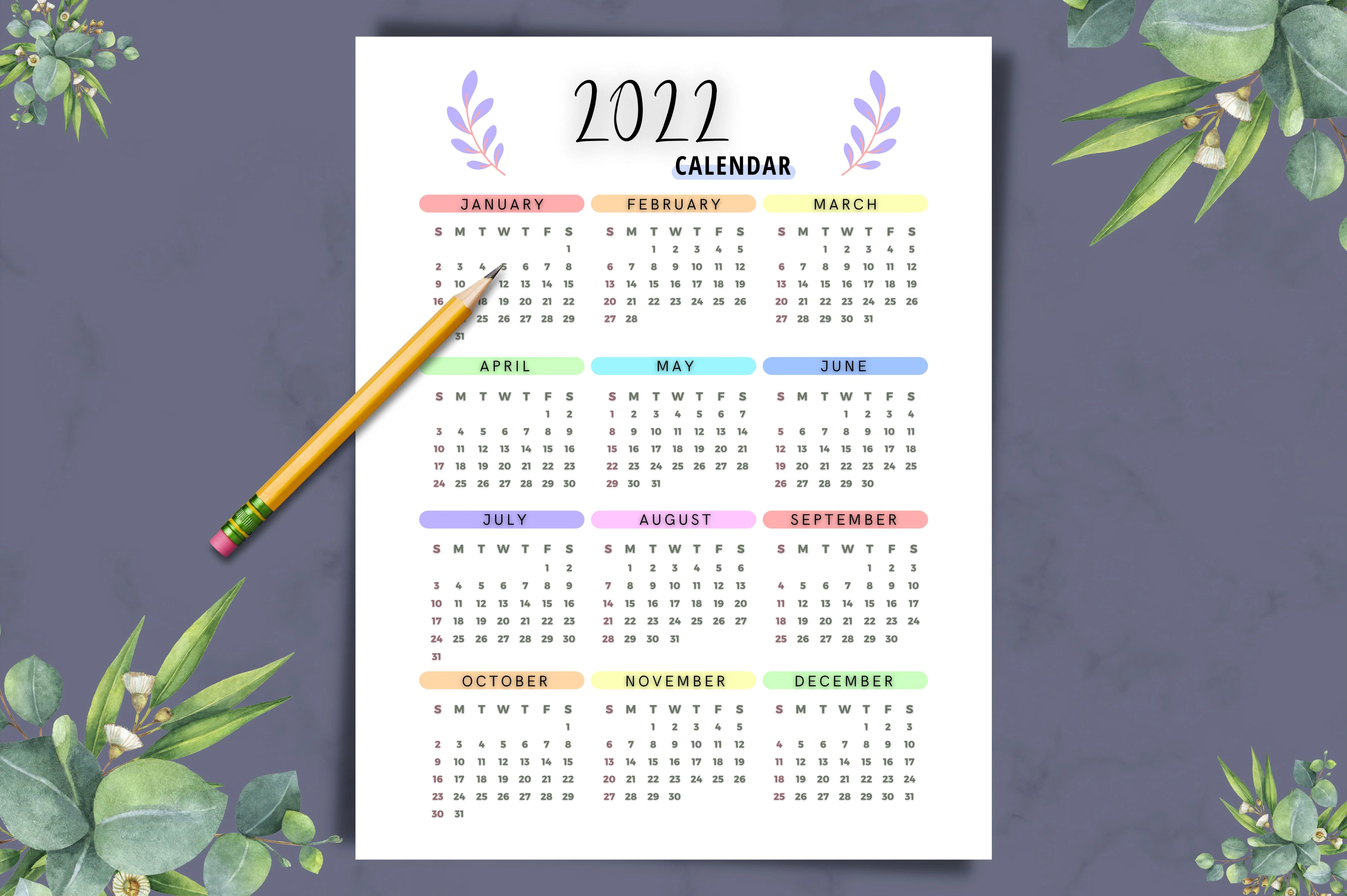 2022 / 2023 / 2024 Calendar Canva Printable - Image 4
