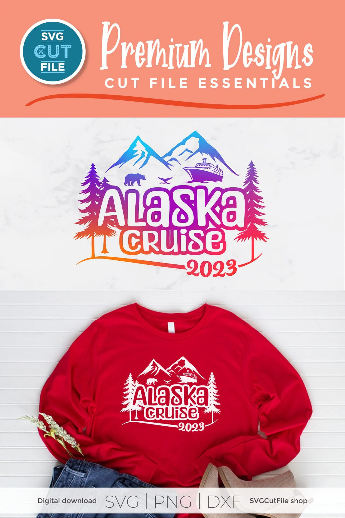 2023 Alaska Cruise svg - Alaska SVG vacation or Trip Design - Image 4
