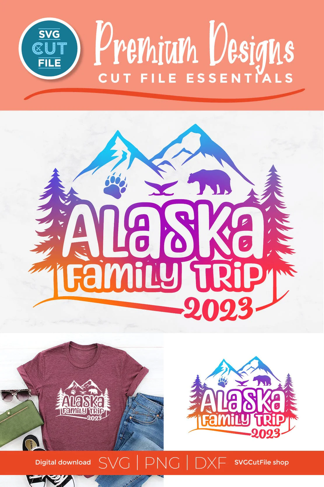 2023 Alaska Family Trip svg - Alaska SVG vacation or Trip Design - Image 3