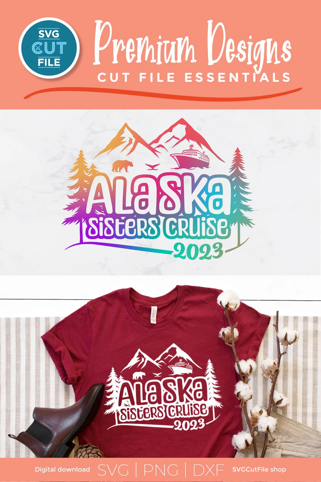 2023 Alaska Sisters' Cruise svg - Alaska SVG vacation or Trip Design - Image 2