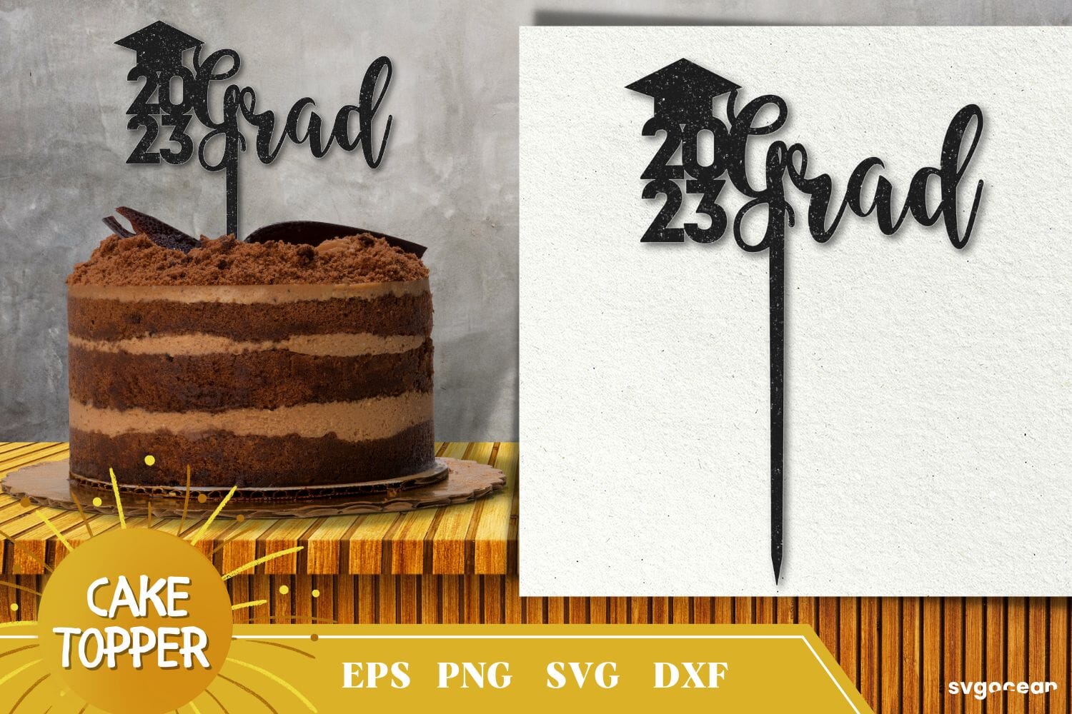 2023 Graduation Cake Topper Bundle | Graduation Papercut SVG - Image 3