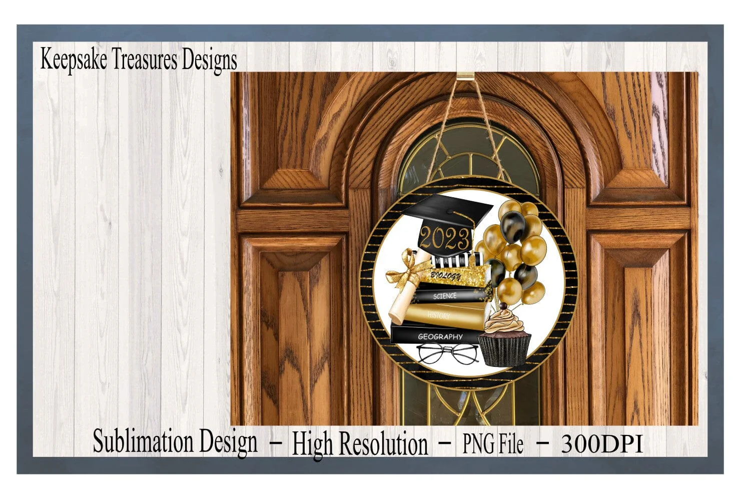 2023 Graduation Wreath Attachment, #2 PNG Sublimation Design, Digital Download, Graduation Sign, Graduation Décor, Graduation Celebration - Image 4