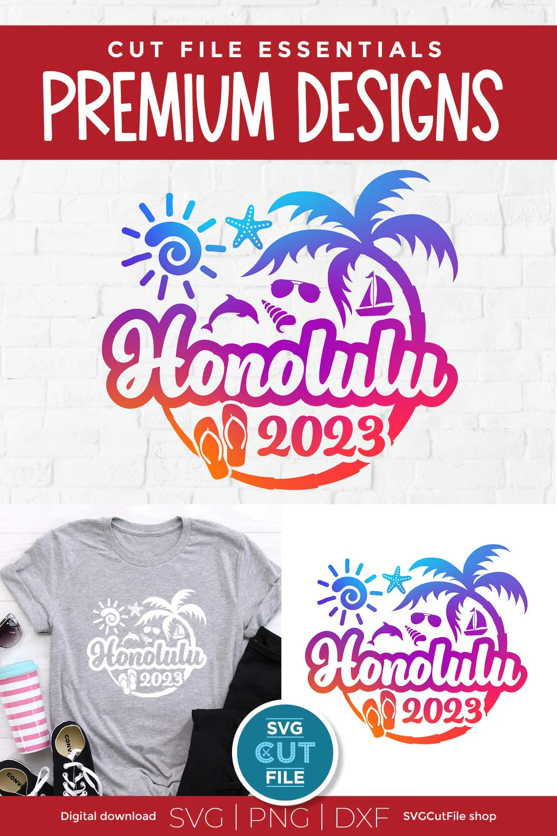 2023 Honolulu Hawaii svg - Honolulu Hawaii Vacation or Trip Design - Image 4