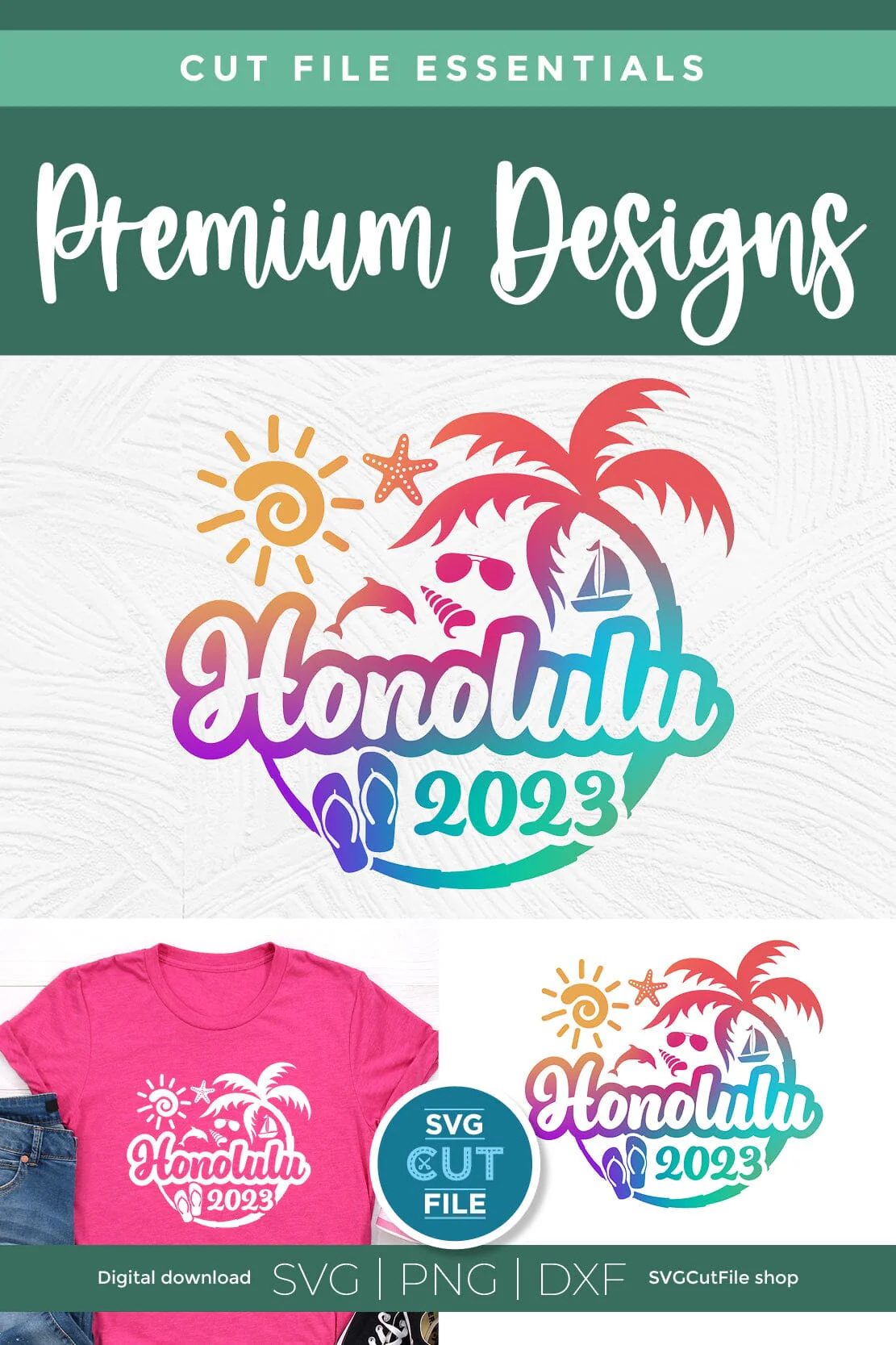 2023 Honolulu Hawaii svg - Honolulu Hawaii Vacation or Trip Design - Image 5