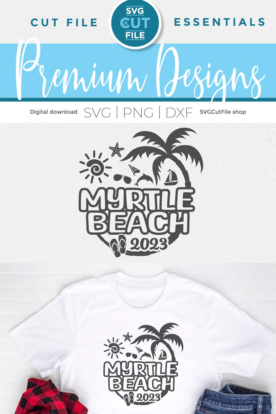 2023 Myrtle Beach SVG, South Carolina svg - Myrtle Beach SC Vacation or Trip Design