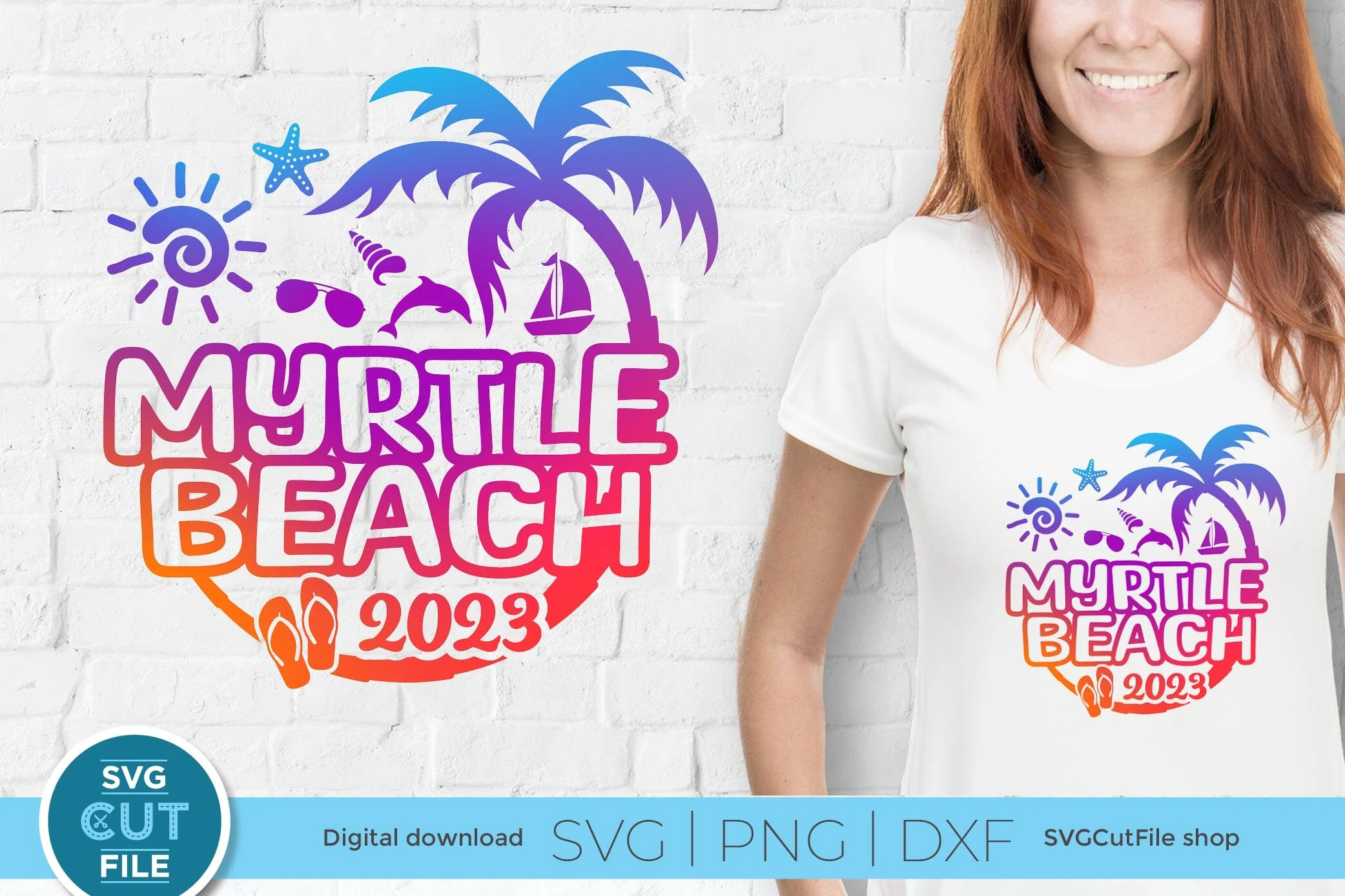2023 Myrtle Beach SVG, South Carolina svg - Myrtle Beach SC Vacation or Trip Design
