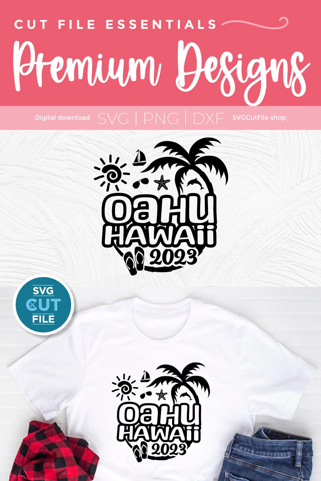 2023 Oahu Hawaii svg - Oahu Vacation or Trip Design - Image 3