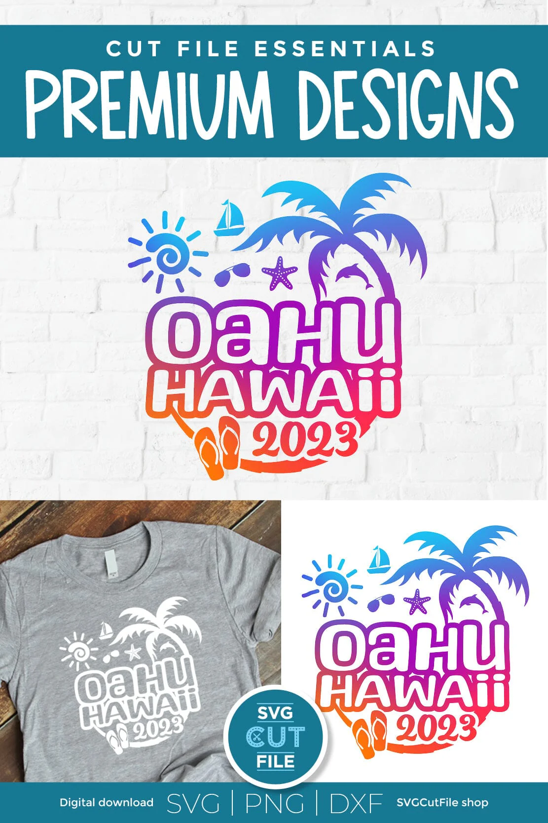 2023 Oahu Hawaii svg - Oahu Vacation or Trip Design - Image 4