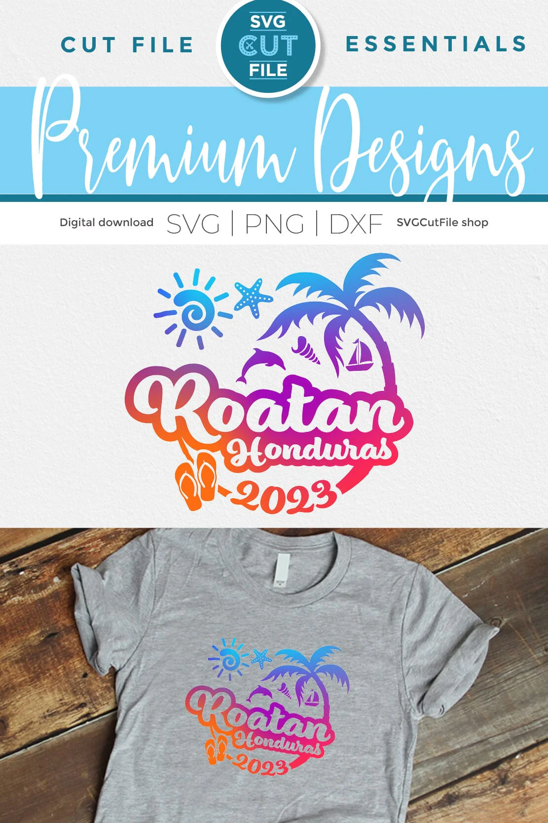 2023 Roatan svg - Roatan Honduras Vacation or Trip Design - Image 4