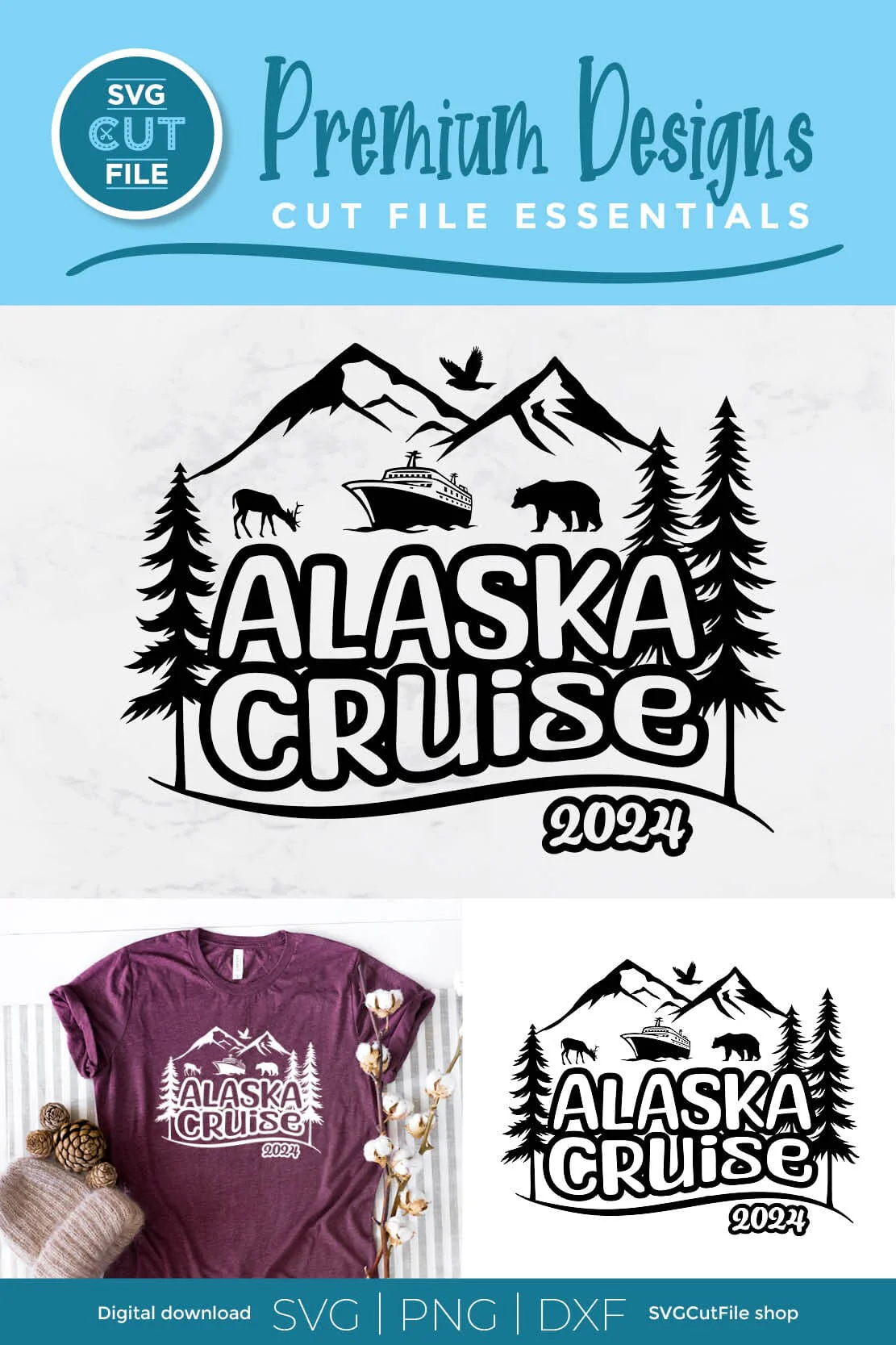 2024 Alaska Cruise svg - Alaska SVG vacation with Cruise Ship - Image 6