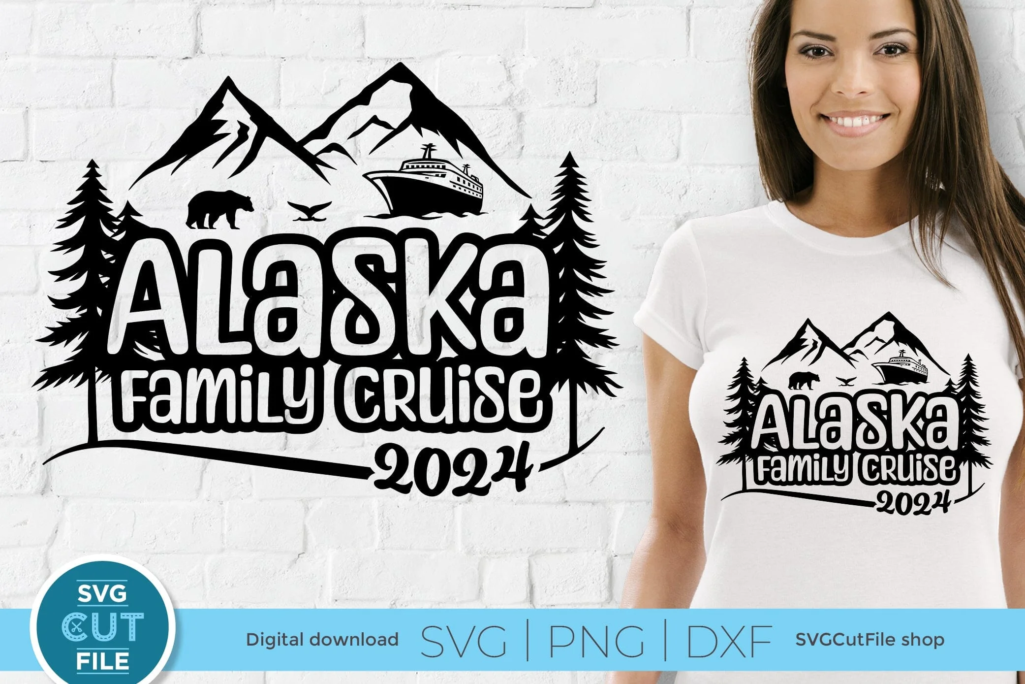 2024 Alaska Family Cruise svg - Alaska SVG vacation or Trip Design