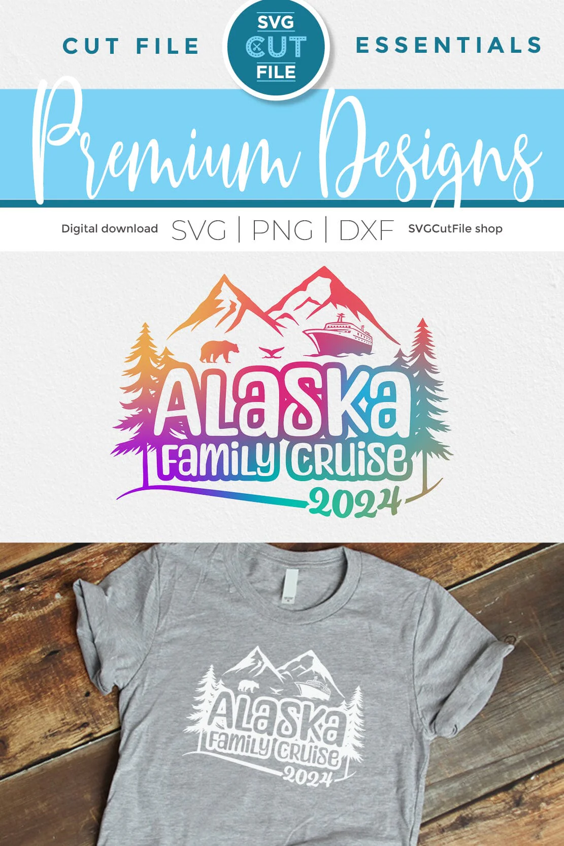 2024 Alaska Family Cruise svg - Alaska SVG vacation or Trip Design - Image 2