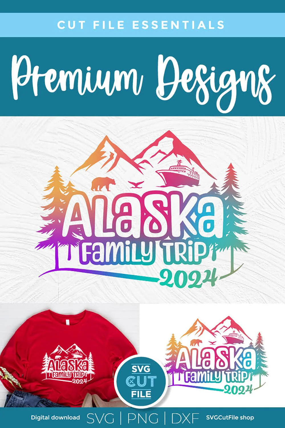 2024 Alaska Family Trip svg - Alaska SVG vacation or Trip Design with Cruise Ship - Image 5