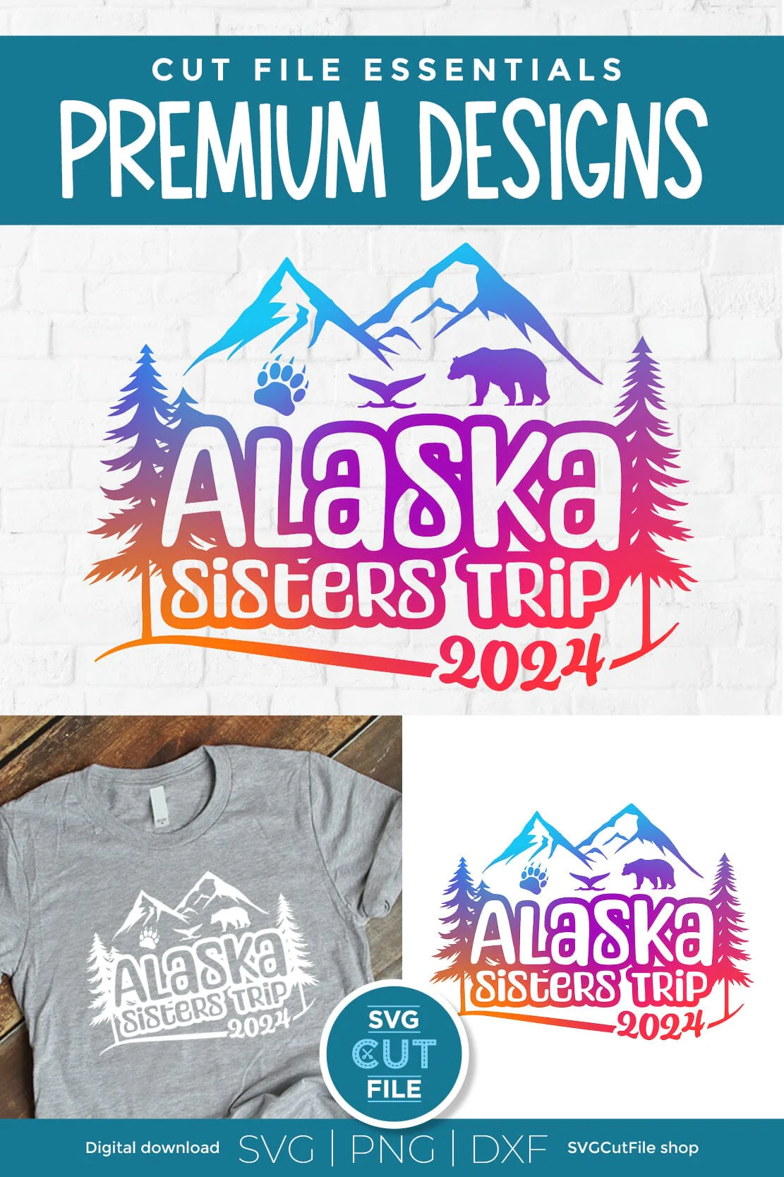 2024 Alaska Sisters' Trip svg - Alaska SVG vacation or Trip Design - Image 4