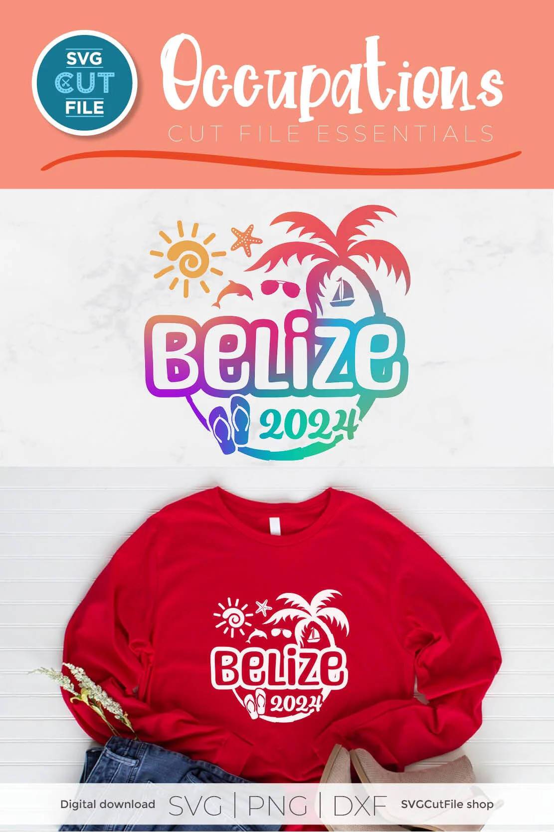 2024 Belize svg - Belize Caribbean Vacation or Trip Design - Image 4