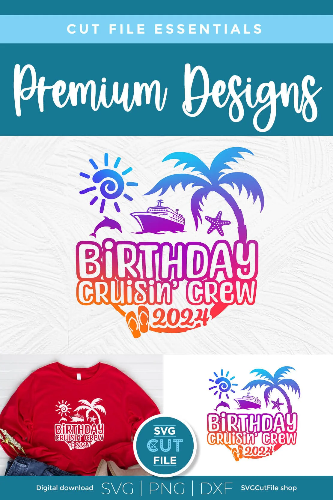 2024 Birthday Cruise svg - Birthday Cruisin Crew vacation or Trip Design - Image 4