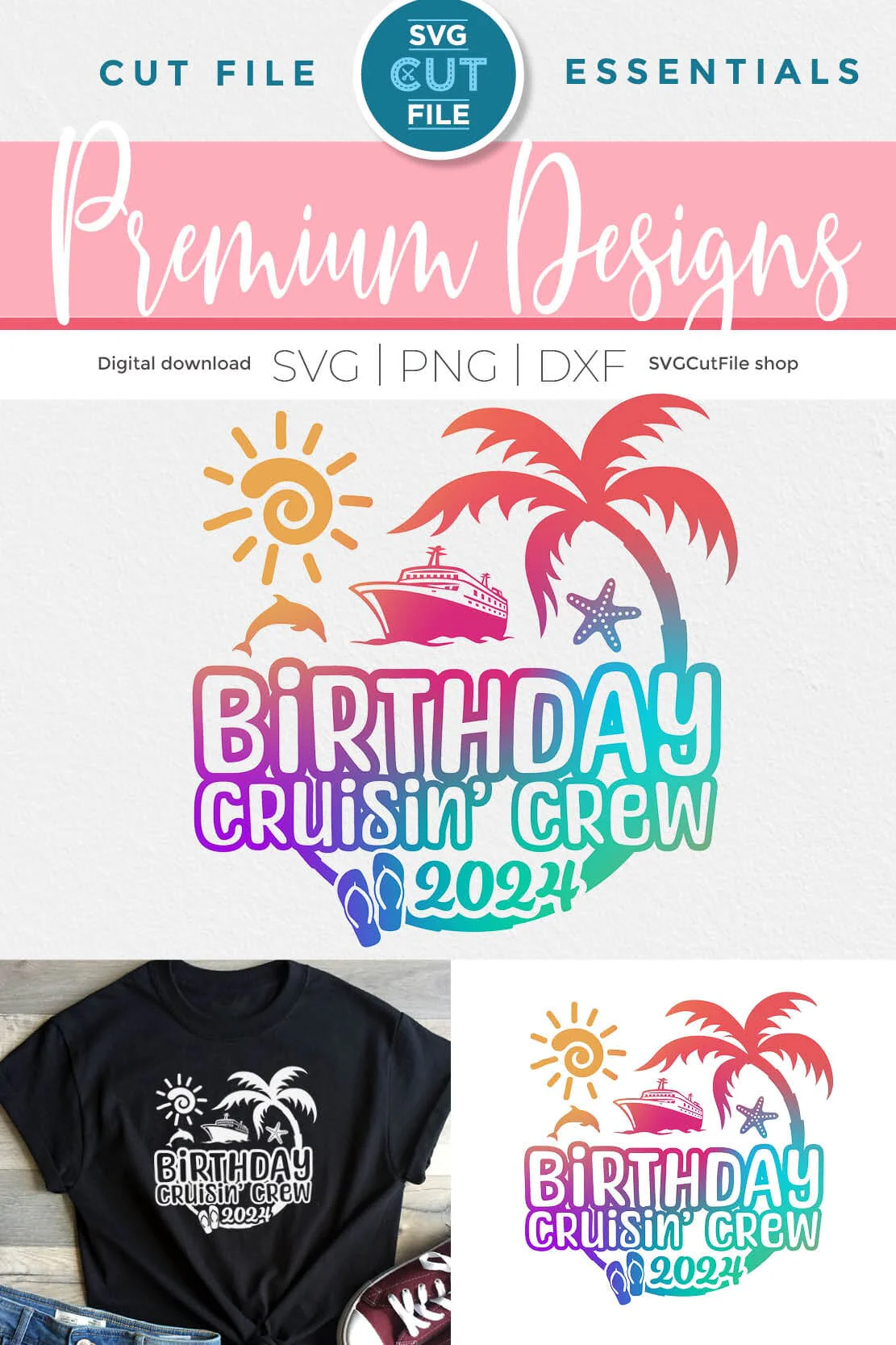 2024 Birthday Cruise svg - Birthday Cruisin Crew vacation or Trip Design - Image 6