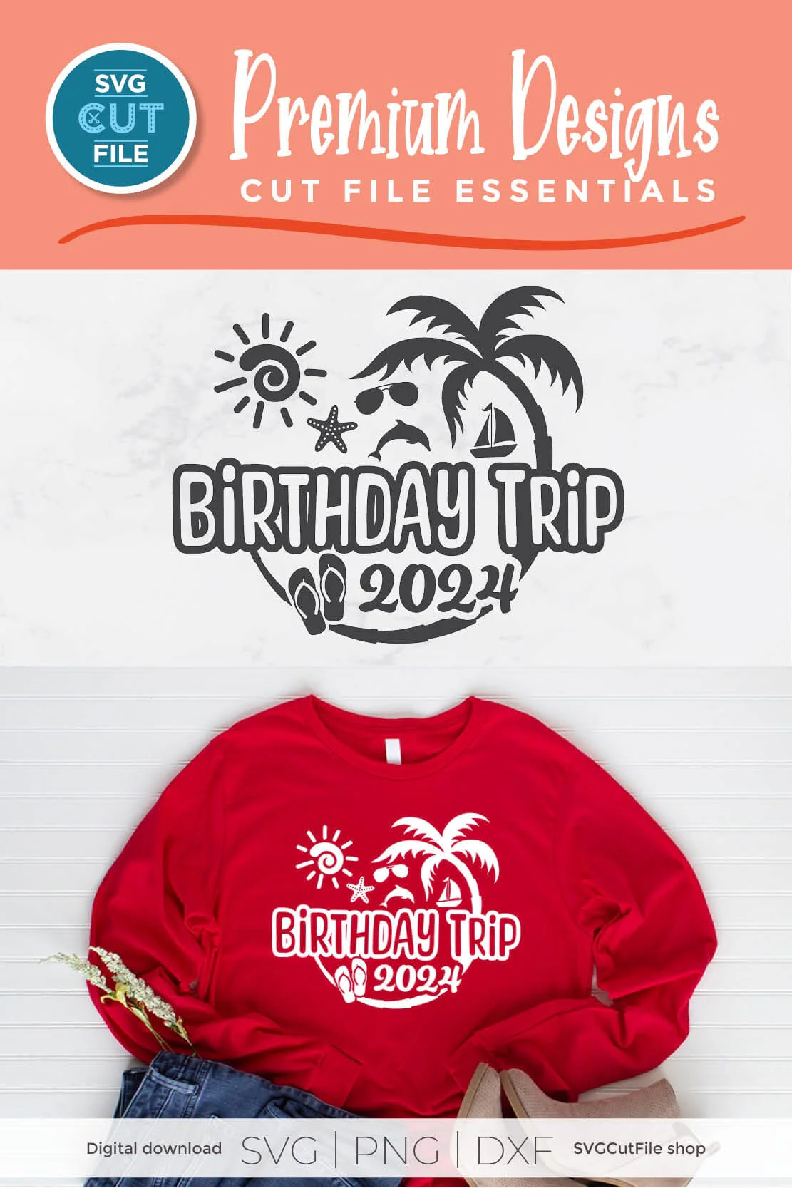 2024 Birthday Trip svg - Birthday Trip Vacation or Trip Design - Image 6