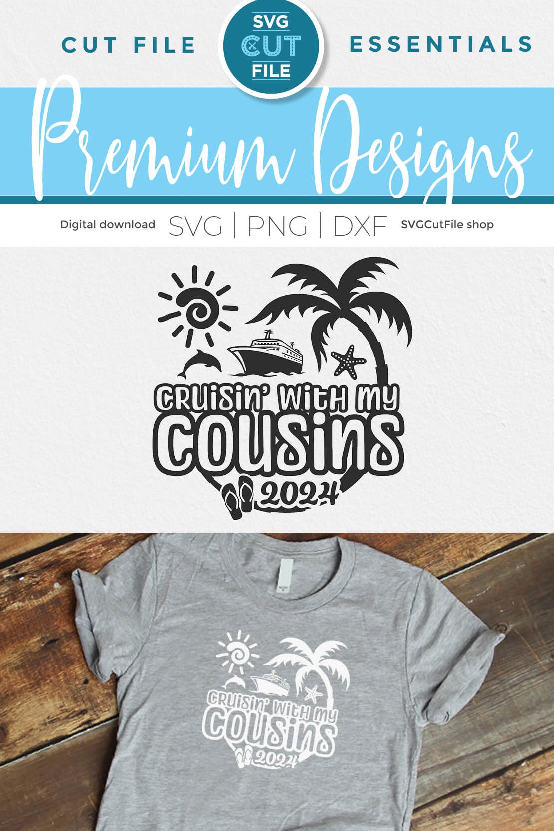 2024 Cousins Cruise svg - Cruisin with my Cousins svg vacation or Trip Design - Image 2