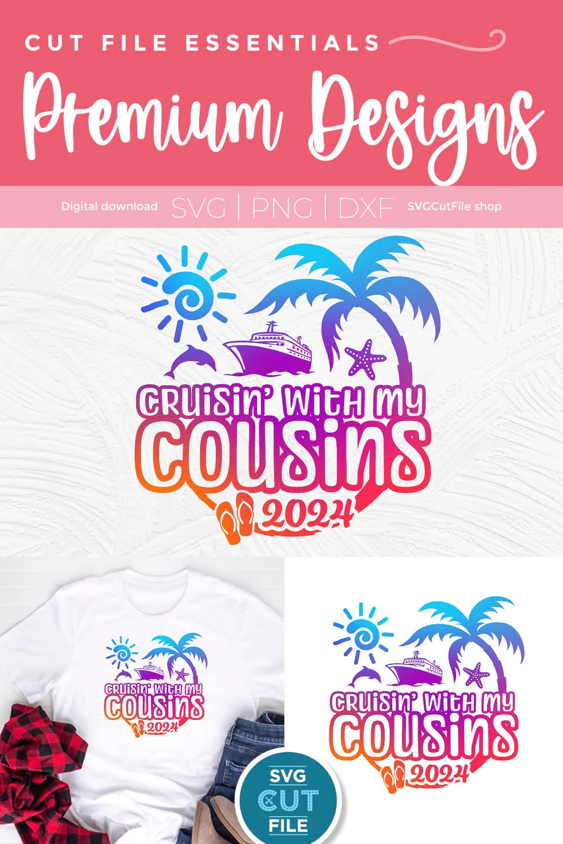 2024 Cousins Cruise svg - Cruisin with my Cousins svg vacation or Trip Design - Image 3