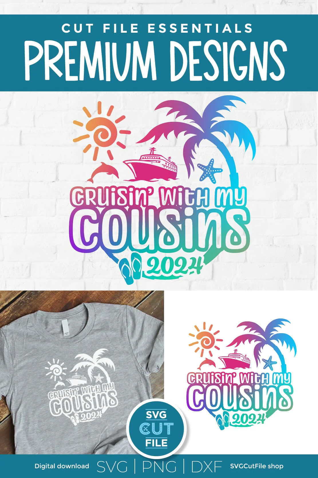 2024 Cousins Cruise svg - Cruisin with my Cousins svg vacation or Trip Design - Image 4