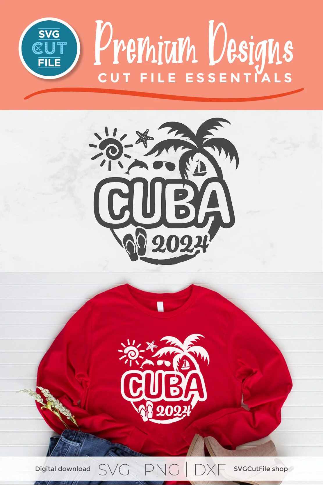 2024 Cuba svg - Cuba Caribbean Vacation or Trip Design - Image 4