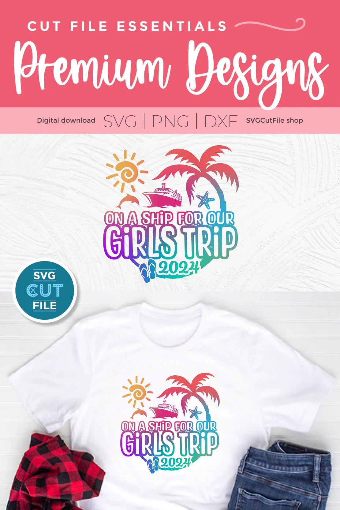 2024 Girls Trip svg - Girls Cruise Vacation Design - Image 3