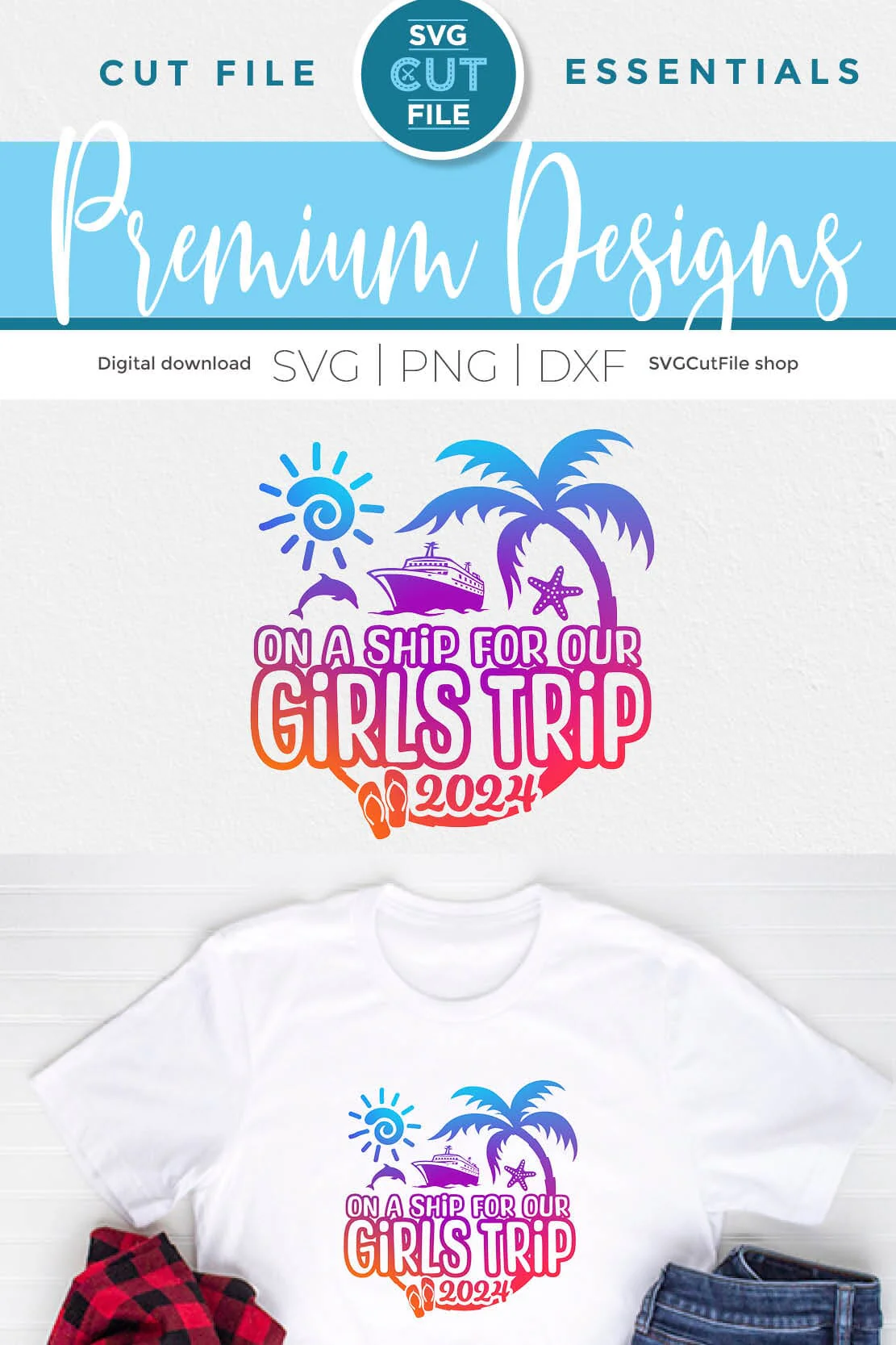 2024 Girls Trip svg - Girls Cruise Vacation Design - Image 4