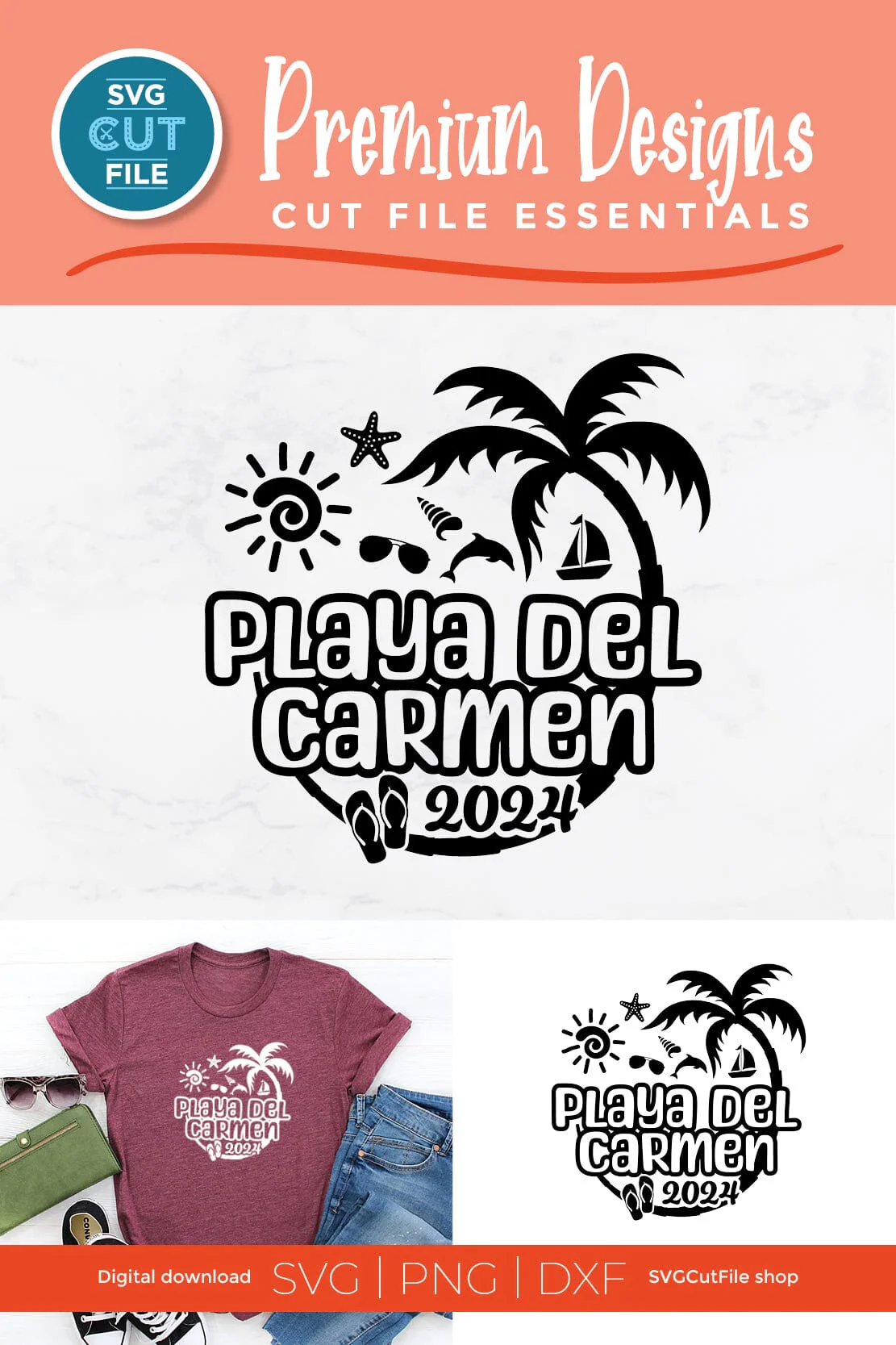 2024 Playa Del Carmen svg - Playa Del Carmen Mexico Vacation or Trip Design - Image 3