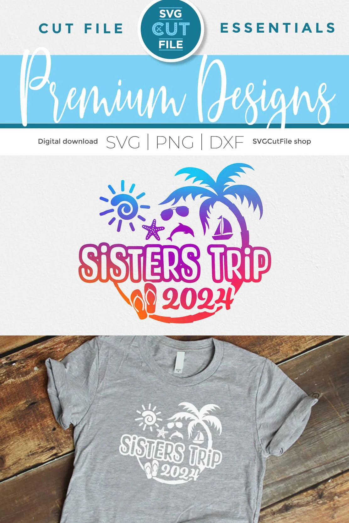 2024 Sisters' Trip svg -Sisters SVG vacation or Trip Design - Image 2