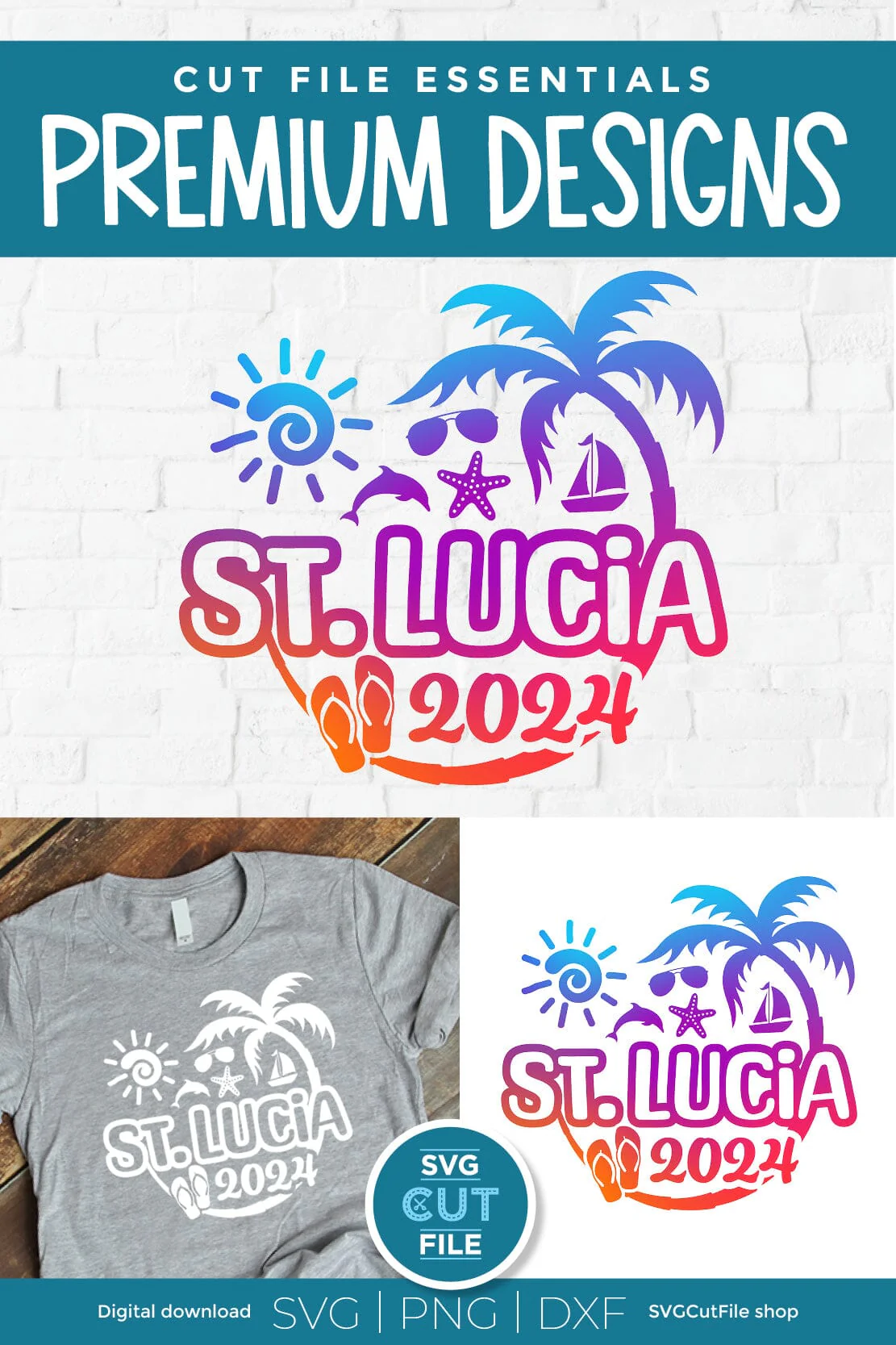 2024 St. Lucia svg - St. Lucia Vacation or Trip Design - Image 4