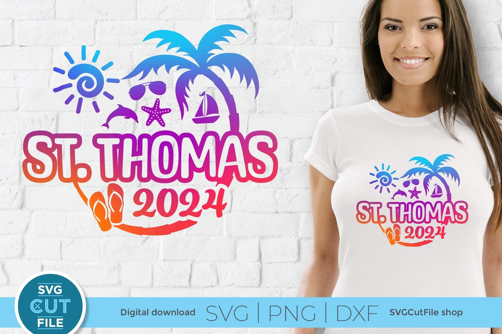 2024 St. Thomas svg - St. Thomas Vacation or Trip Design - Image 7