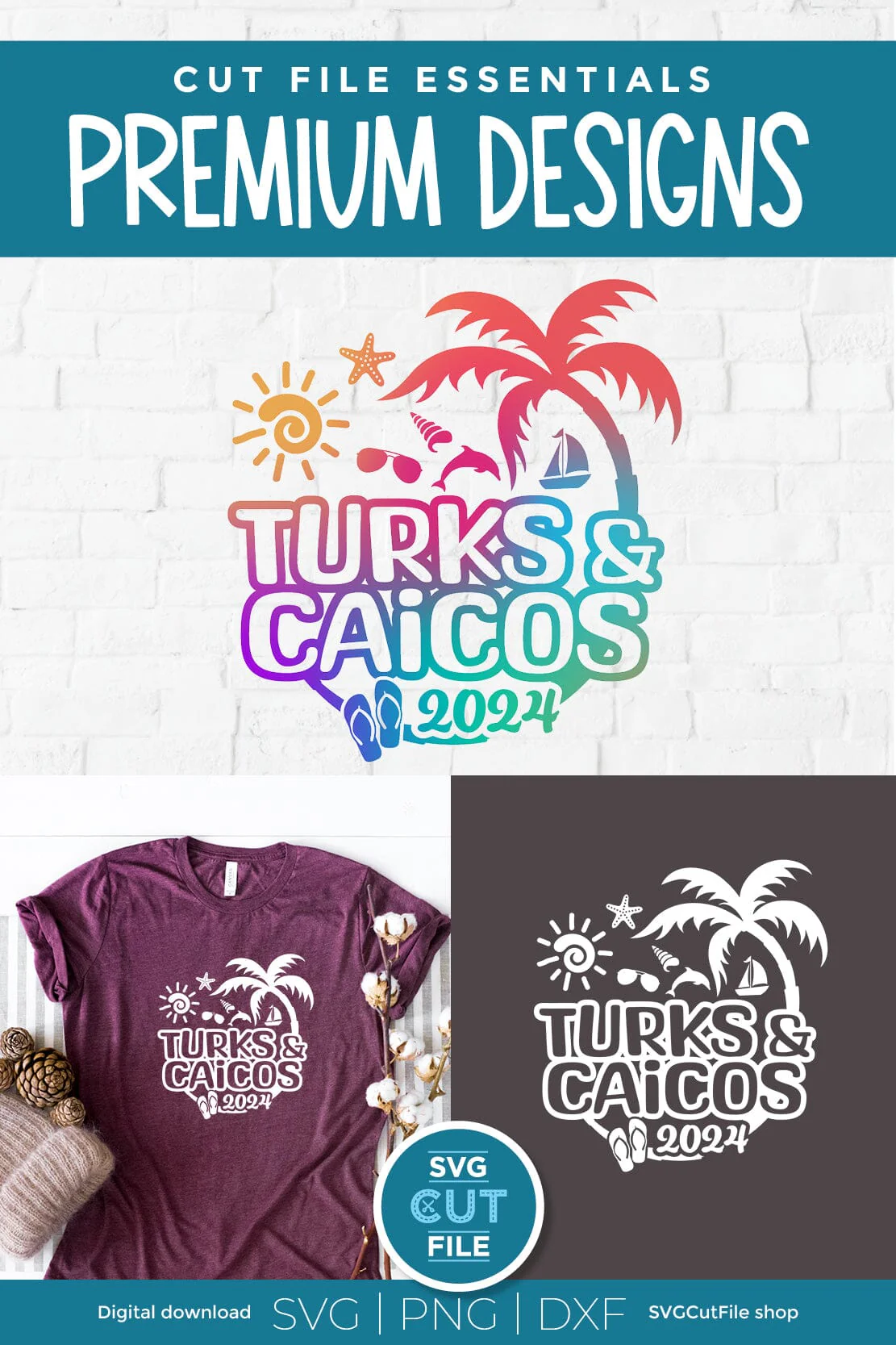 2024 Turks and Caicos svg - Turks and Caicos Vacation or Trip Design - Image 2