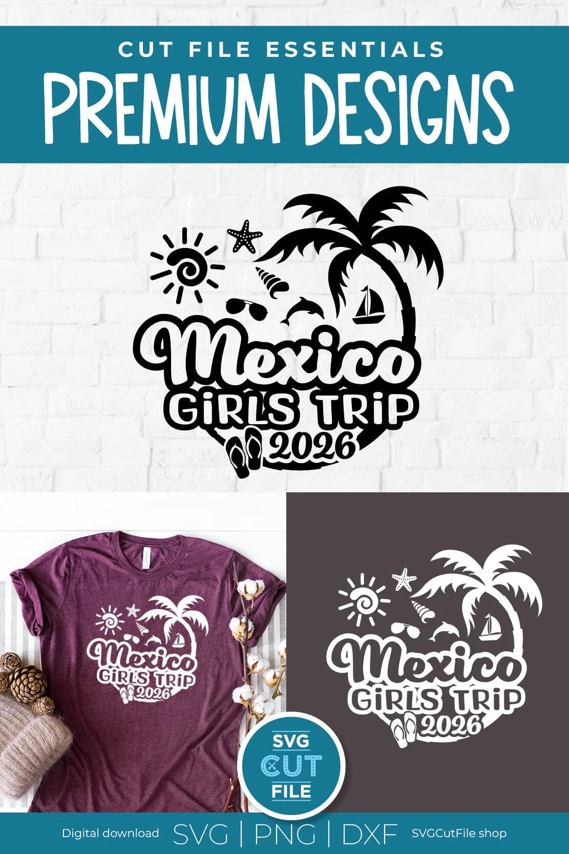 2026 Mexico Girls Trip svg - Mexico Vacation or Trip Design for the Ladies - Image 3