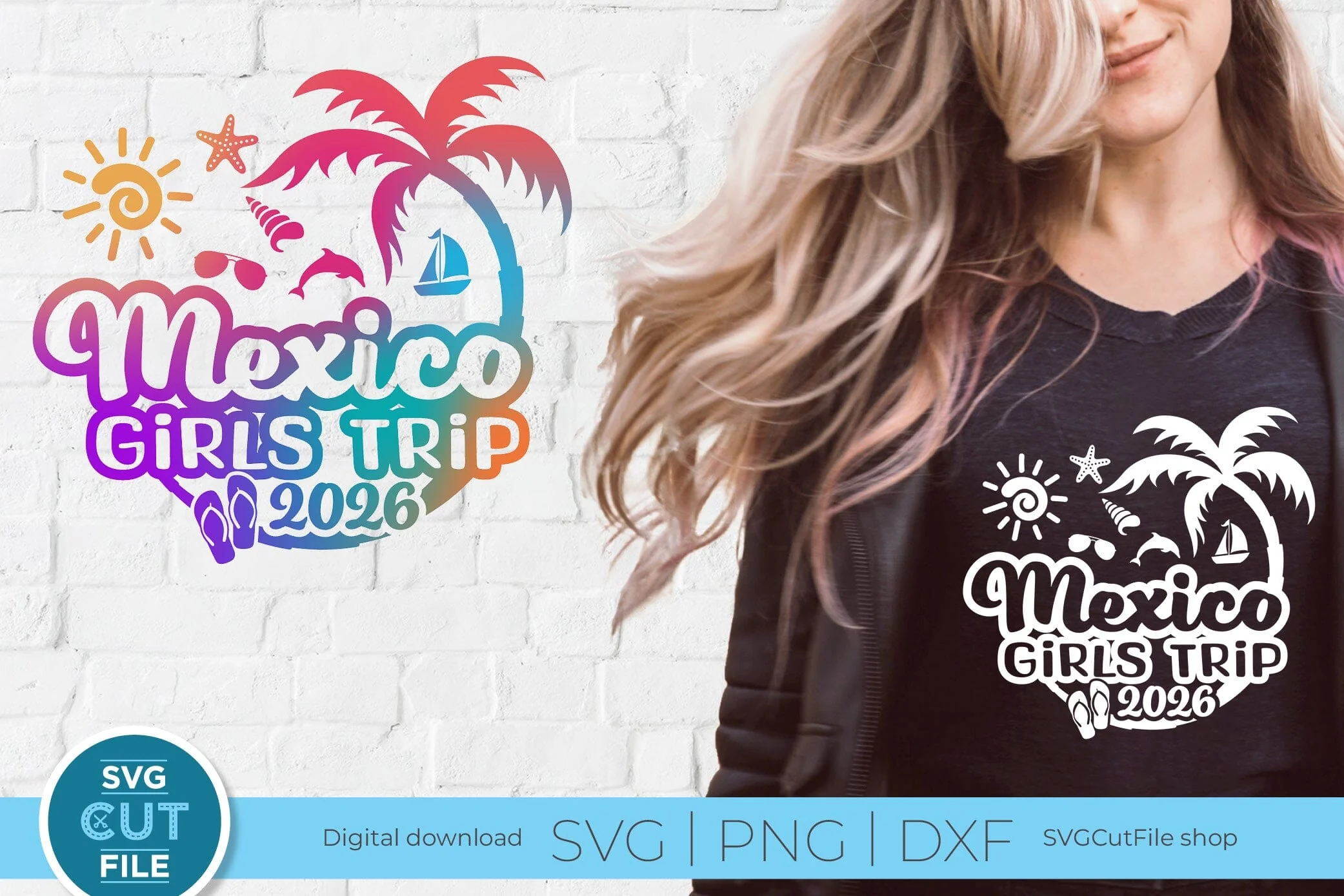 2026 Mexico Girls Trip svg - Mexico Vacation or Trip Design for the Ladies svg