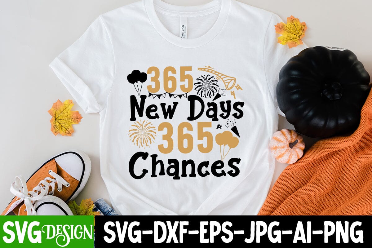 365 New Days 365 Chances SVG Cut File, 365 New Days 365 Chances SVG Design, New Year 2024 SVG Cut File, 2024 New Year SVG bundle,New Year SVG Design 2024 - Image 2