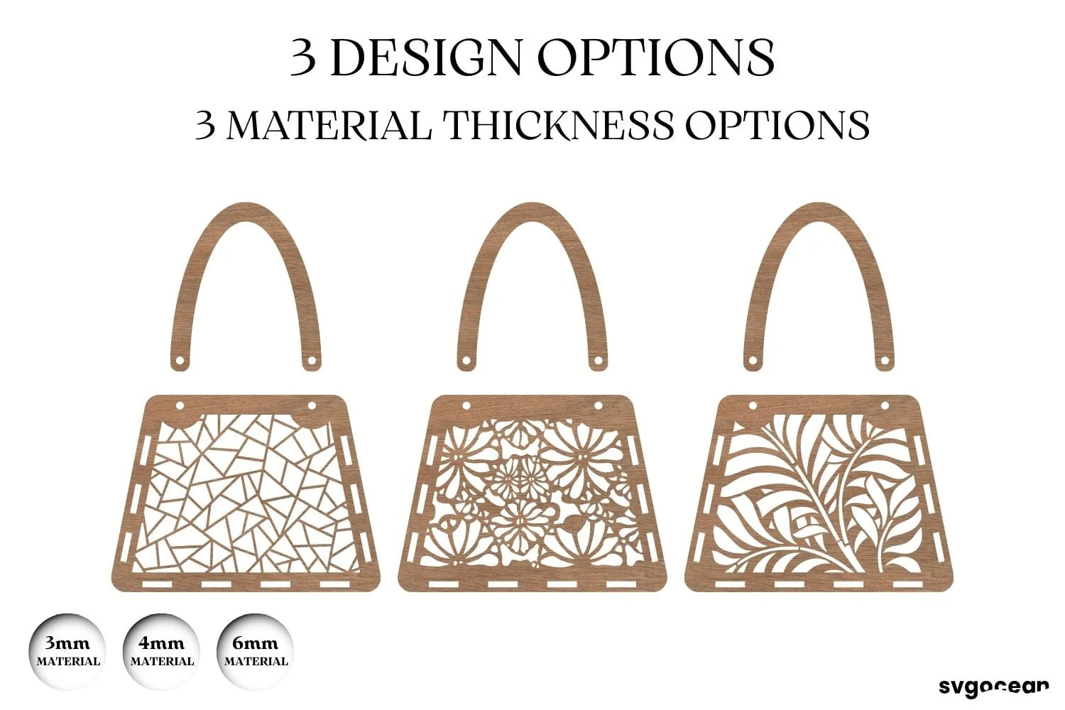 3D Flower Basket Laser Cut Bundle - Image 3